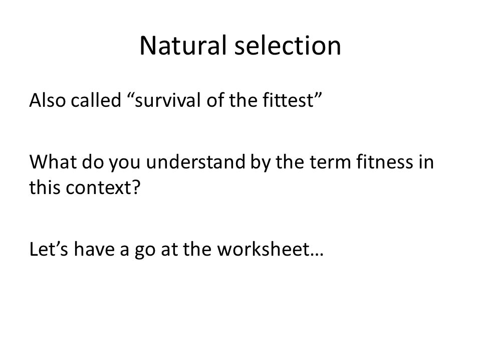 Introduction to Natural Selection
